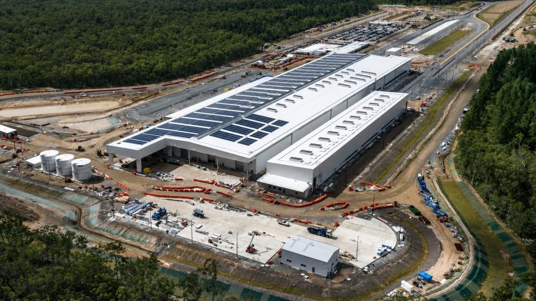 Queensland Rail facility in the Wide Bay region during construction